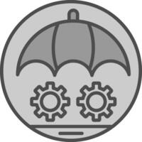 Risk Management Line Filled Greyscale Icon Design vector