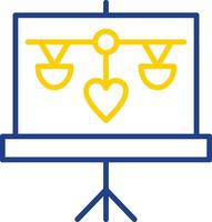 Training Line Two Colour Icon Design vector