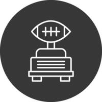 Football Line Inverted Icon Design vector