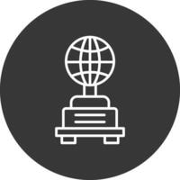 Globe Line Inverted Icon Design vector