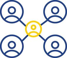 Networking Line Two Colour Icon Design vector