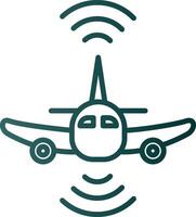 Aeroplane Line Gradient Icon vector