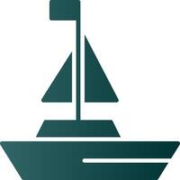 Yatch Glyph Gradient Icon vector