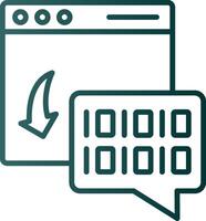 Binary Code Line Gradient Icon vector