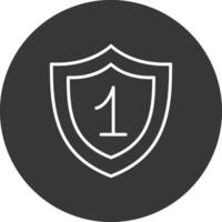 Shield Line Inverted Icon Design vector