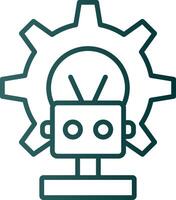 Robot Line Gradient Icon vector