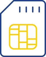 Sd Card Line Two Colour Icon Design vector