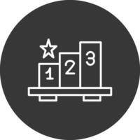 Leaderboard Line Inverted Icon Design vector