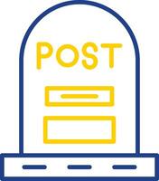 Post Line Two Colour Icon Design vector