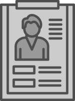 User Profile Line Filled Greyscale Icon Design vector