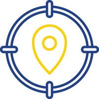 Target Line Two Colour Icon Design vector