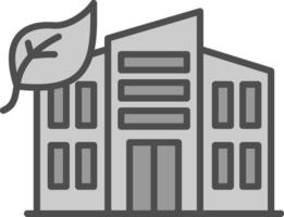 Sustainable Architecture Line Filled Greyscale Icon Design vector