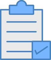 Directory Submission Line Filled Blue Icon vector