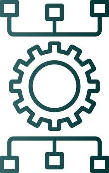 Workflow Planning Line Gradient Icon vector