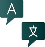 Languages Glyph Gradient Icon vector