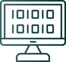 Algorithm Line Gradient Icon vector