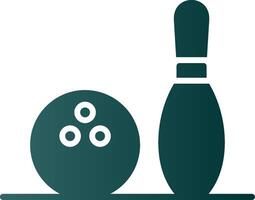 Bowling Glyph Gradient Icon vector