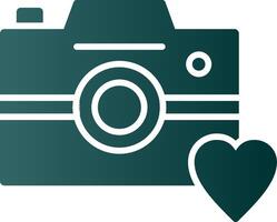 Photo Camera Glyph Gradient Icon vector