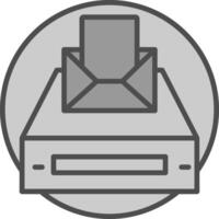 Project Inbox Line Filled Greyscale Icon Design vector