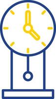 Clock Line Two Colour Icon Design vector