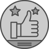 Appreciation Line Filled Greyscale Icon Design vector