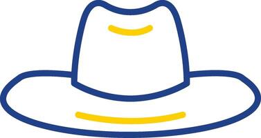 Hat Line Two Colour Icon Design vector