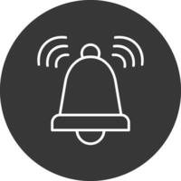 Alarm Line Inverted Icon Design vector