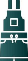 Dungarees Glyph Gradient Icon vector