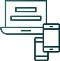 Responsive Website Line Gradient Icon vector