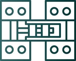 Hinge Line Gradient Icon vector