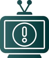 Television Glyph Gradient Icon vector