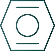 Nut Line Gradient Icon vector