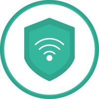 Wifi Security Flat Circle Icon vector