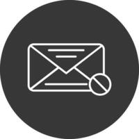 correo no deseado línea invertido icono diseño vector