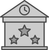 Building Value Line Filled Greyscale Icon Design vector