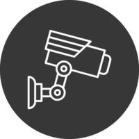 Cctv Line Inverted Icon Design vector