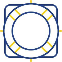 Rescue Buoy Line Two Colour Icon Design vector