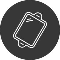 Baking trays Line Inverted Icon Design vector