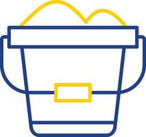 Sand Bucket Line Two Colour Icon Design vector