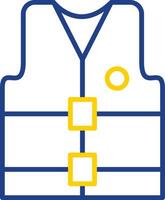 Lifejacket Line Two Colour Icon Design vector