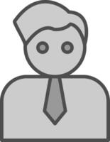 Manager Line Filled Greyscale Icon Design vector