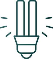 Light Bulb Line Gradient Icon vector