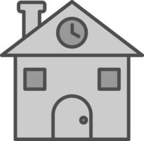 House Line Filled Greyscale Icon Design vector