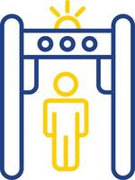 Metal Detector Line Two Colour Icon Design vector
