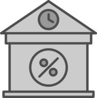 Interest Line Filled Greyscale Icon Design vector