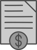 Mortgage Paper Line Filled Greyscale Icon Design vector