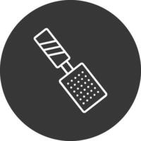 Grater Line Inverted Icon Design vector