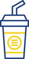 Cold Drink Line Two Colour Icon Design vector