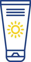 Sun Cream Line Two Colour Icon Design vector