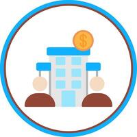 Corporate Finances Flat Circle Icon vector